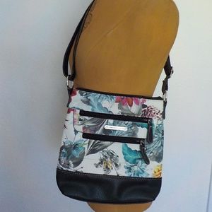 Multi-Color Floral Crossbody/Shoulder Bag